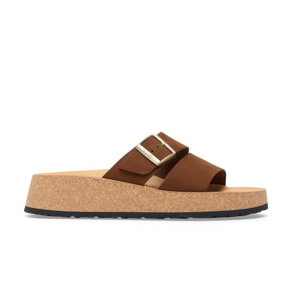 Almina Dark Tea Nubuck Leather - Image 2