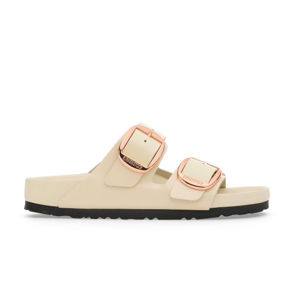 Arizona Big Buckle Exquisite High Shine Ecru Natural Leather Patent - Image 2