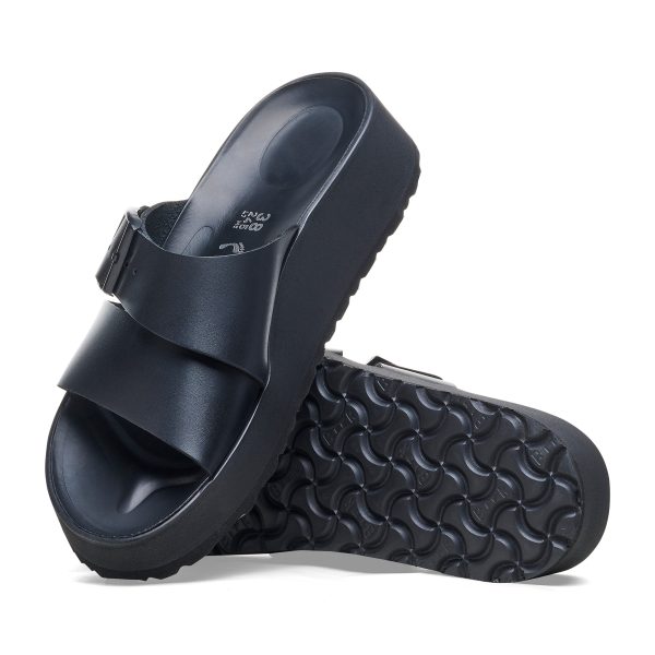 Almina Exquisite Platform Wedge Black Smooth Leather - Image 4