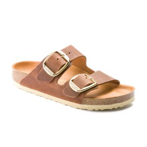 Arizona Big Buckle Cognac Oiled Leather