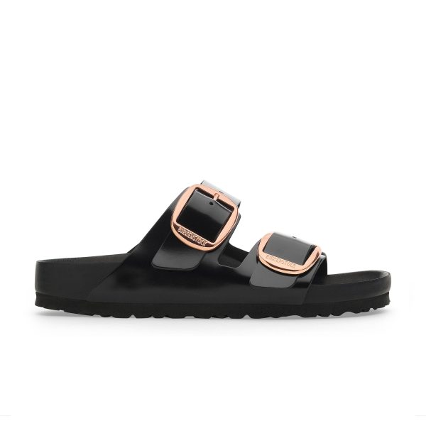 Arizona Big Buckle Exquisite High Shine Black Natural Leather Patent - Image 2