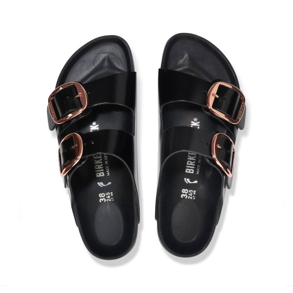 Arizona Big Buckle Exquisite High Shine Black Natural Leather Patent - Image 3