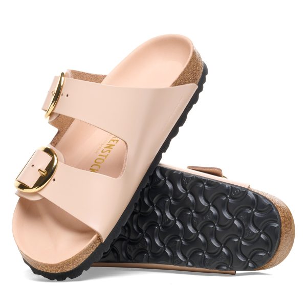 Arizona Big Buckle High Shine New Beige Natural Leather Patent - Image 4