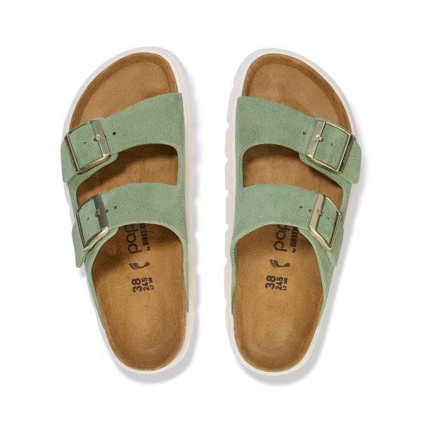 Arizona Chunky Green Tea Suede Leather - Image 3