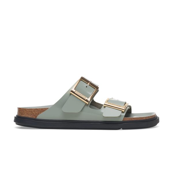 Arizona Droplet Buckle High Shine Pure Sage Natural Leather Patent - Image 2