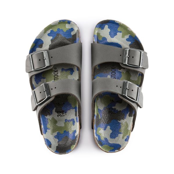 Arizona Kids Grey/Multicolour Camo Birko-Flor - Image 3