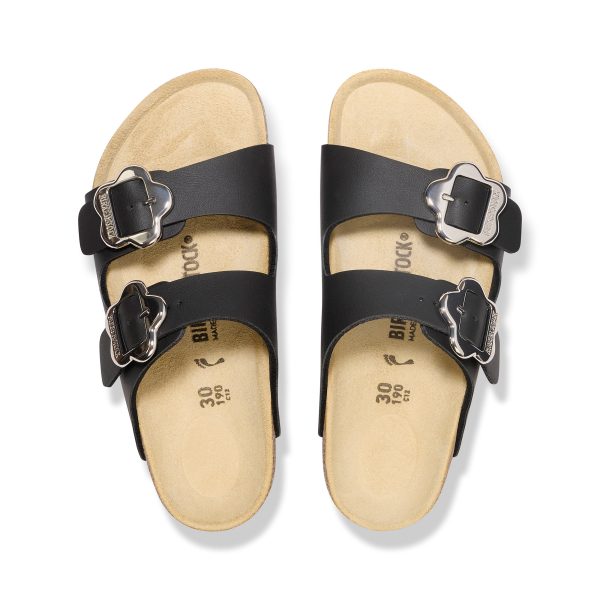 Arizona Kids Flower Buckle Black Birko-Flor - Image 3