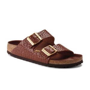 Arizona Semi Exquisite Hot Chocolate Embossed Natural Leather
