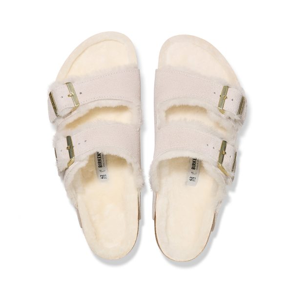 Arizona Shearling Suede Leather/Shearling Antique White - Image 3