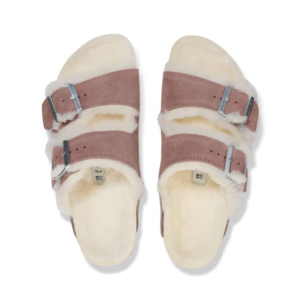 Arizona Shearling Suede Leather/Shearling  Faded Purple - Image 3