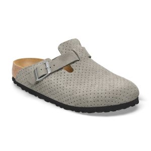 Boston Stone Coin Embossed Suede Leather