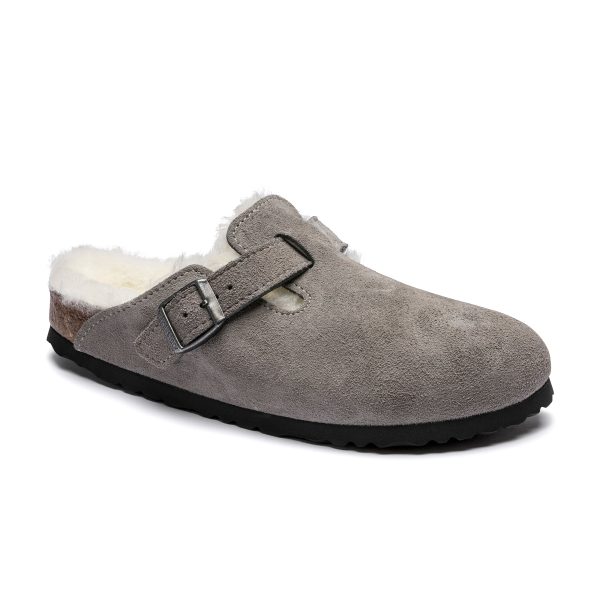 Boston Shearling Stone Coin Suede Leather/Shearling