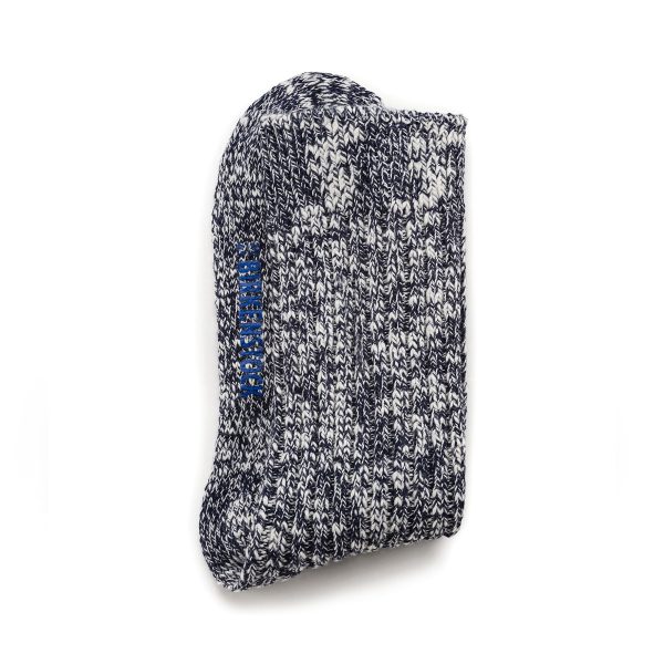 Cotton Slub Socks Blue White - Image 3