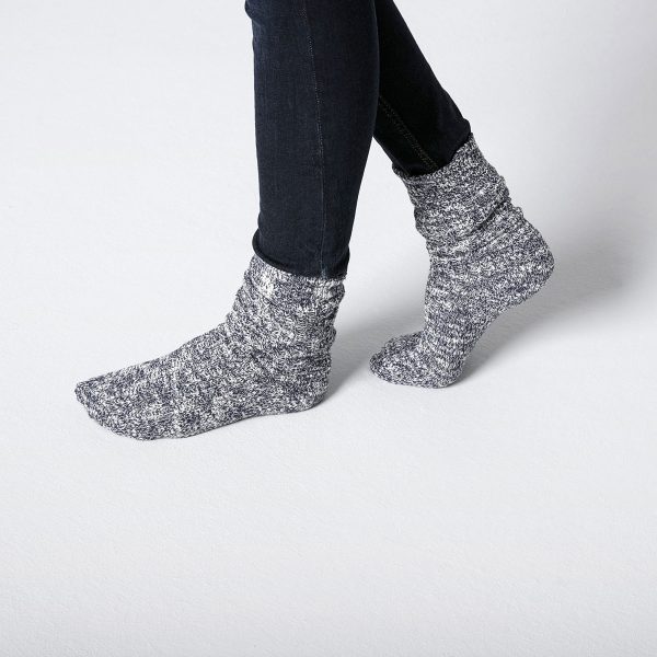 Cotton Slub Socks Blue White - Image 4