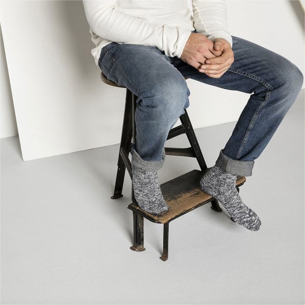 Cotton Slub Socks Blue White - Image 4