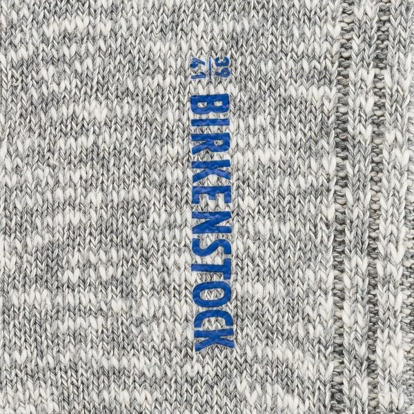 Cotton Slub Socks Grey White - Image 5