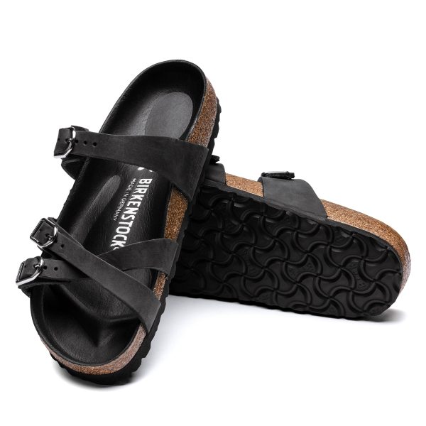 Franca Big Buckle Black Oiled Leather - Image 4