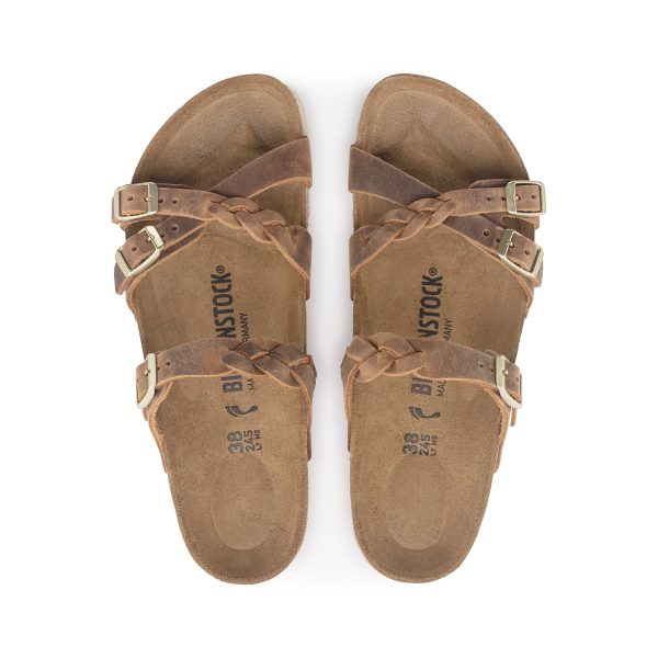 Franca Braided Cognac Oiled Leather - Image 3