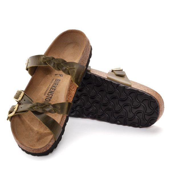 Franca Braided Green Olive Oiled Leather - Image 4
