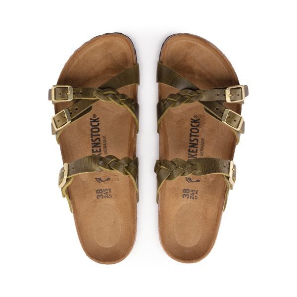 Franca Braided Green Olive Oiled Leather - Image 3