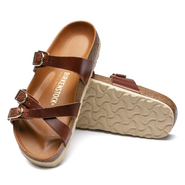 Franca Big Buckle Cognac Oiled Leather - Image 4