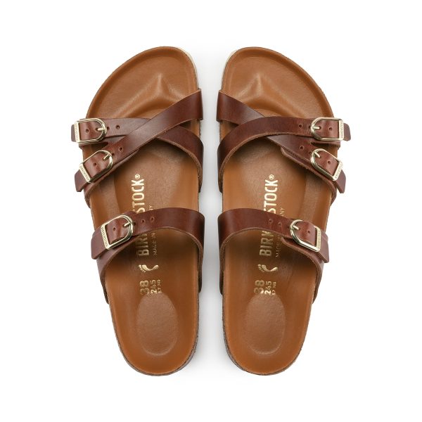Franca Big Buckle Cognac Oiled Leather - Image 3