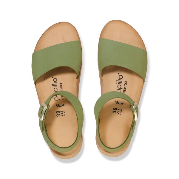 Glenda Green Tea Nubuck Leather Narrrow - Image 3