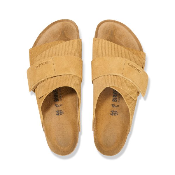 Kyoto Corduroy Cork Brown Embossed Suede Leather - Image 3