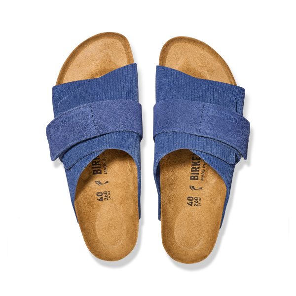 Kyoto Corduroy Indigo Embossed Suede Leather - Image 3