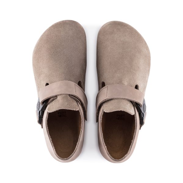London QR Buckle Taupe Suede Leather - Image 3