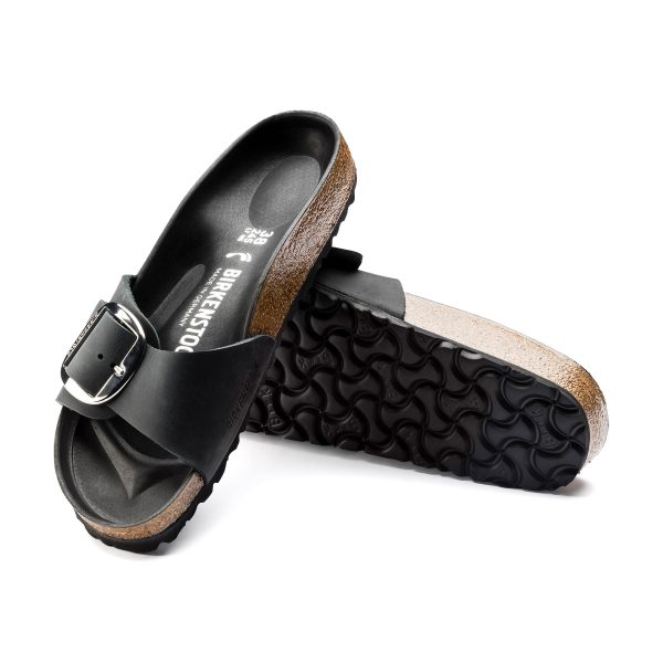 Madrid Big Buckle Black Oiled Leather - Image 4