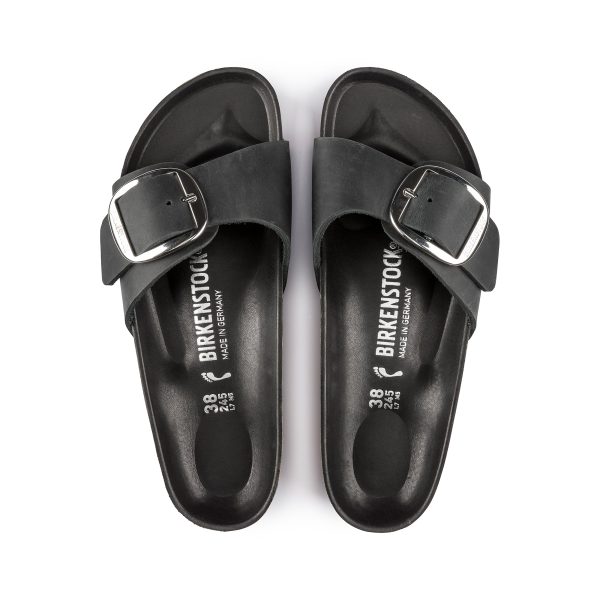 Madrid Big Buckle Black Oiled Leather - Image 3