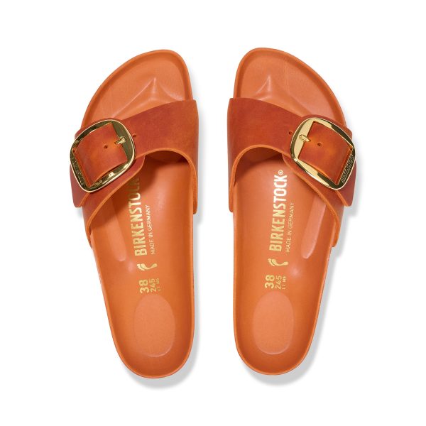Madrid Big Buckle Burnt Orange Oiled Leather - Image 3
