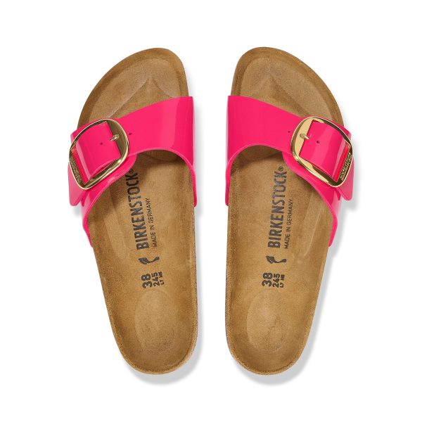 Madrid Big Buckle Patent Fuchsia Fusion Birko-Flor - Image 3