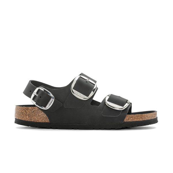 Milano Big Buckle Black Oiled Leather - Image 2