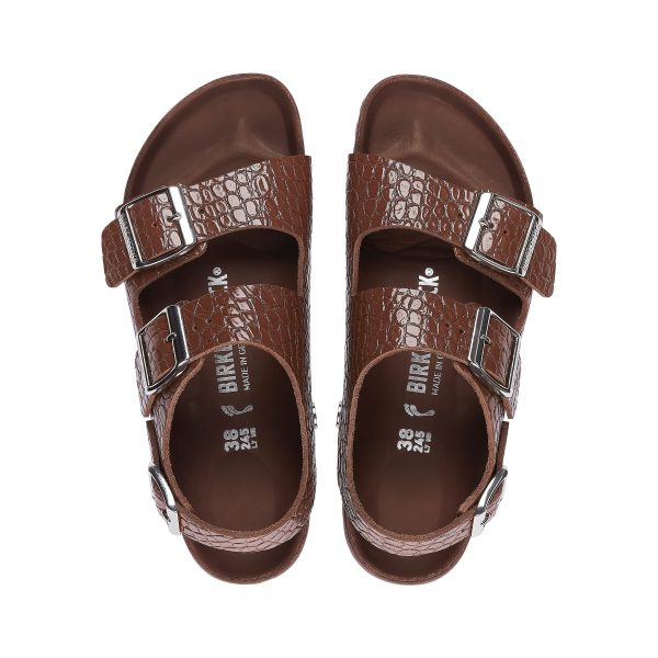 Milano Exquisite Hot Chocolate Embossed Natural Leather - Image 3