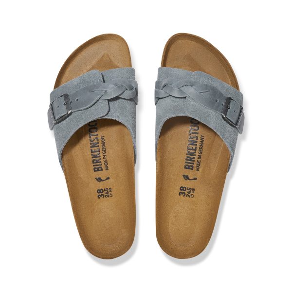 Oita Braided Basalt Grey Suede Leather - Image 3
