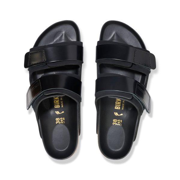 Uji High Shine Black Nubuck Leather - Image 3