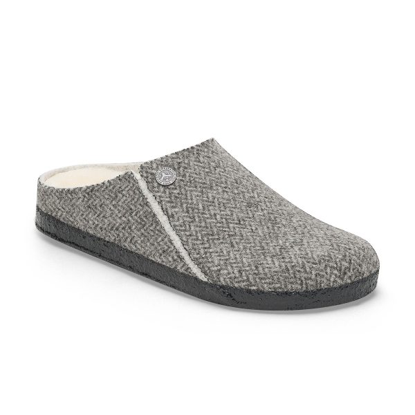 Zermatt Shearling Herringbone Dark Grey Felt/Shearling