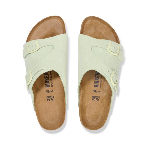 Zurich Faded Lime Suede Leather - Image 3